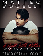 Réservez les meilleures places pour Matteo Bocelli - Salle Pleyel - Le 20 octobre 2023